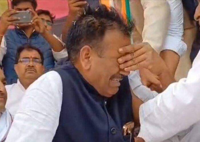 bayana Congress candidate Amar Singh crying video | Sach Bedhadak